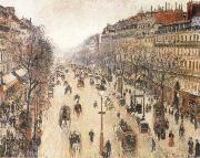 Camille Pissarro The Boulevard Montmartte on a Cloudy Morning France oil painting artist